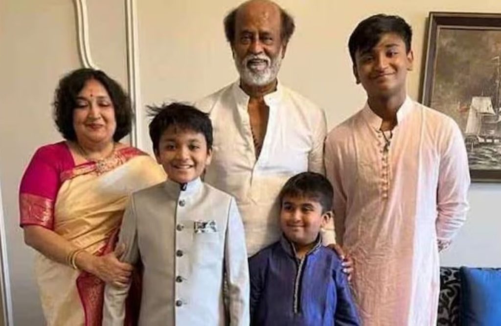 Rajanikanth At School With His Grandson