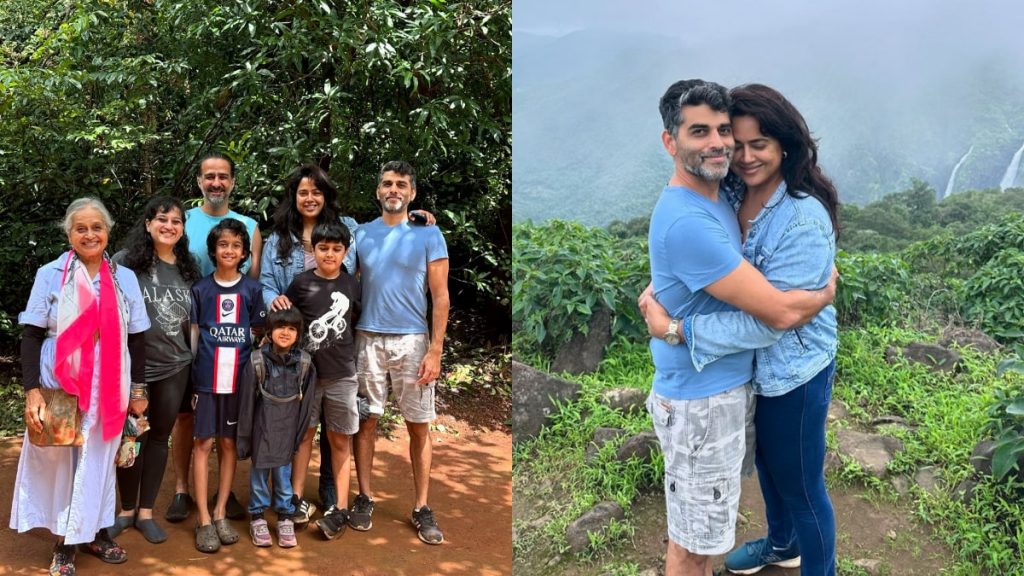 Sameera Reddy Shared Family Pics From Forest Trip